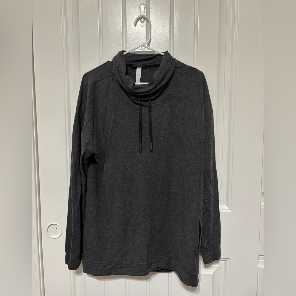 Lululemon Athletica Charcoal Cowl Neck Top